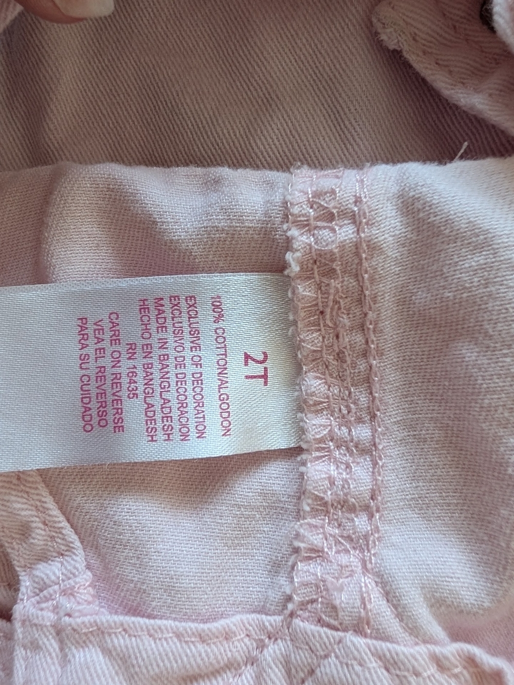 OshKosh B'gosh Pink Unicorn Short Overalls 2T - Picture 4 of 6